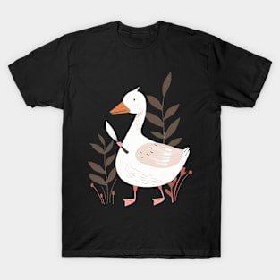 Goose with Knife Funny Boho Style T-Shirt